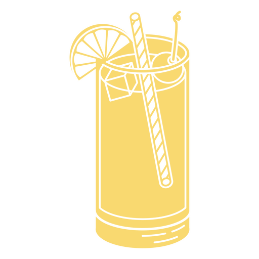 Lebendige Sommercocktail-Illustration PNG-Design