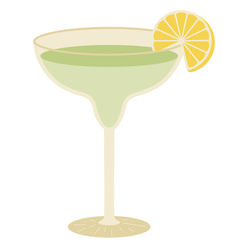 Minimalistische Margarita-Cocktail-Illustration PNG-Design