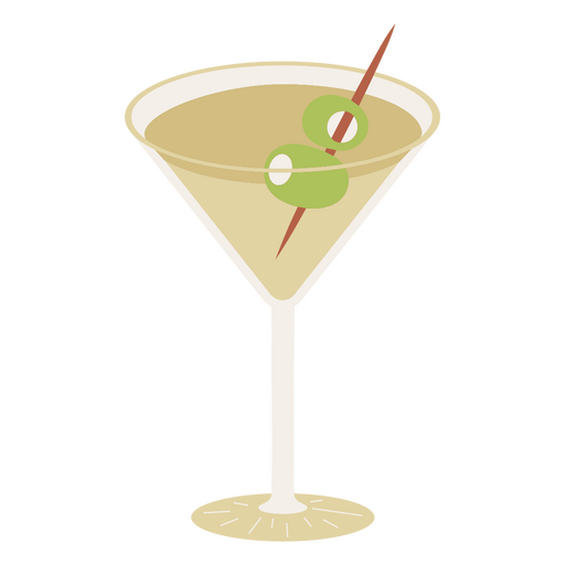 Ilustração elegante de uma taça de martini Desenho PNG
