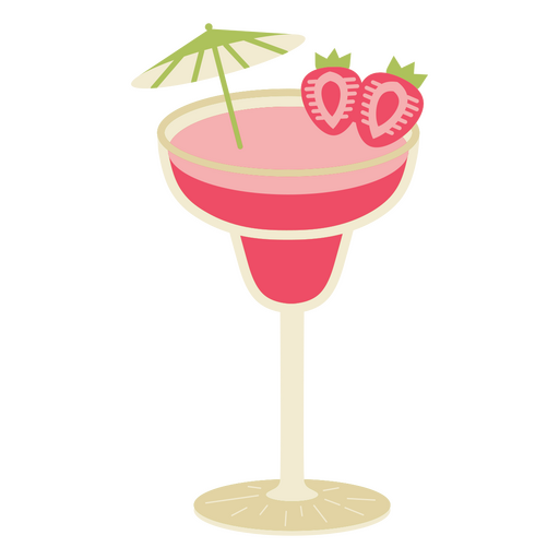 Erdbeer-Martini PNG-Design