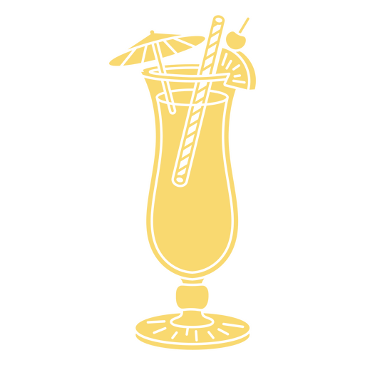 Sommerliches Cocktailglas-Design PNG-Design