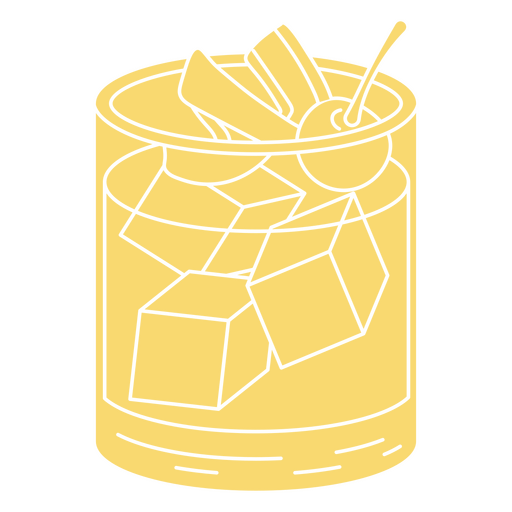 Design de camiseta com ilustração de bebida retrô charmosa com cubos de gelo Desenho PNG