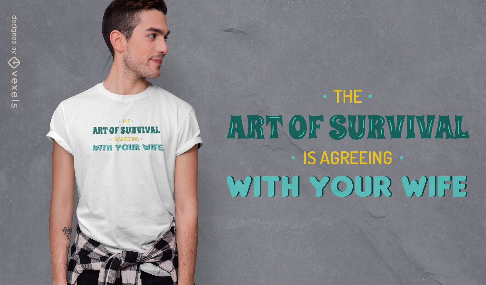 T-Shirt-Design mit Ehe-Humor