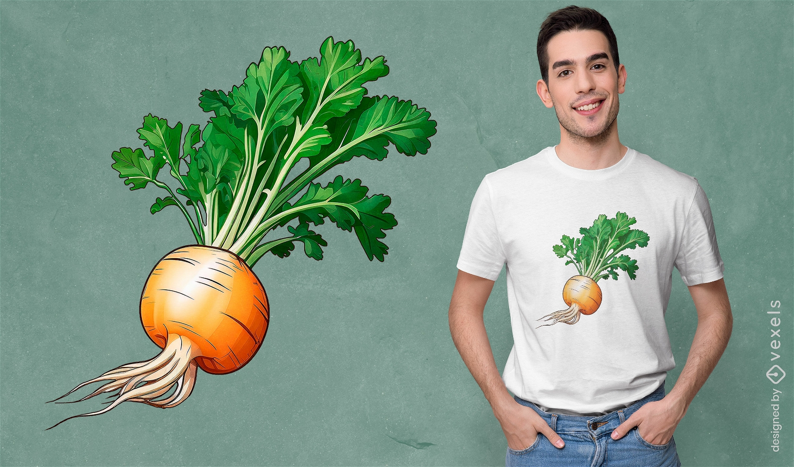 Design de camiseta vegetal Jicama