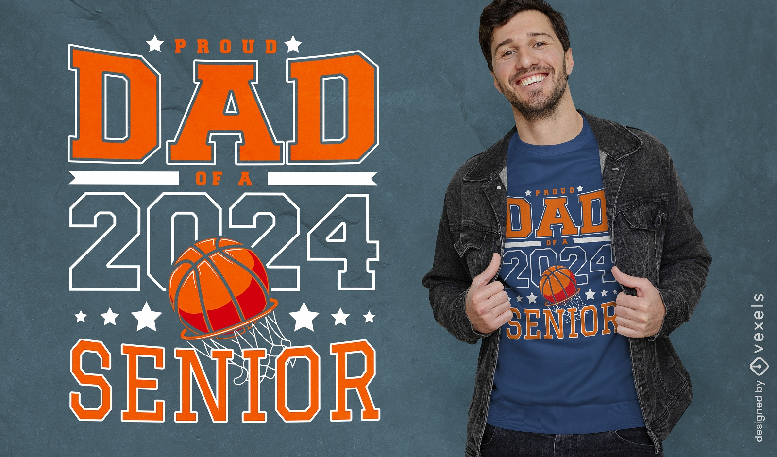 Proud dad of a 2024 senior t-shirt design
