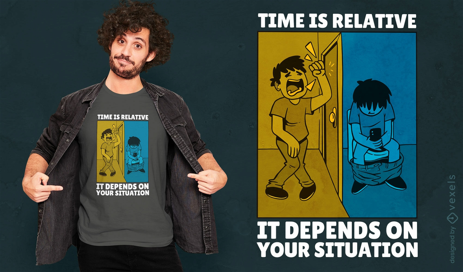Comic time quote t-shirt design