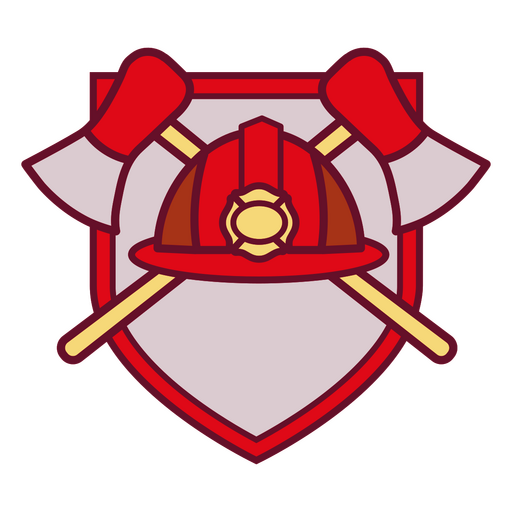 Feuerwehrmann-Emblem PNG-Design