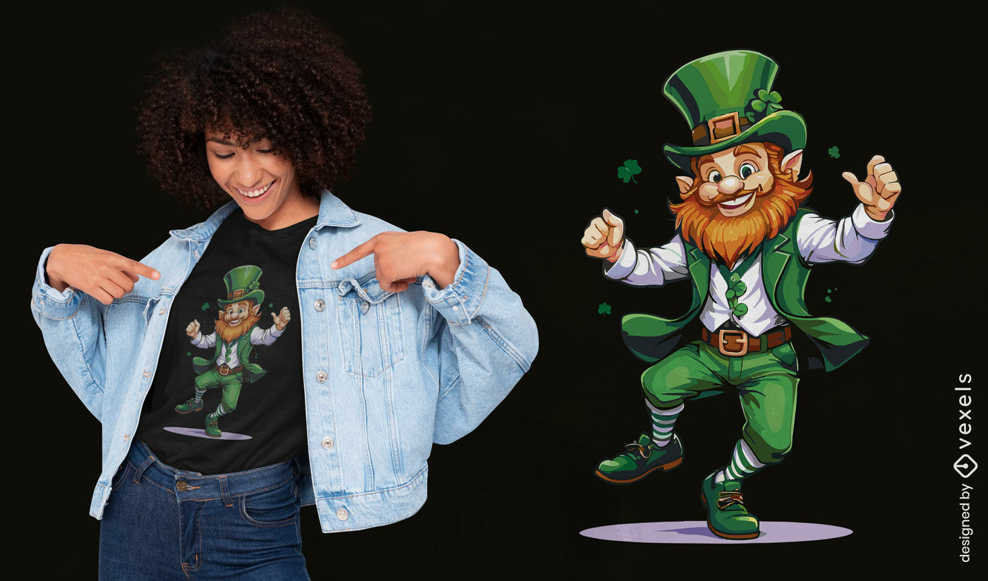 Leprechaun dance t-shirt design