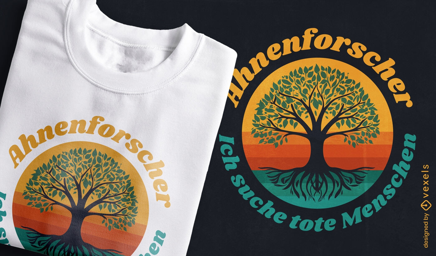 Diseño de camiseta de árbol genealógico.