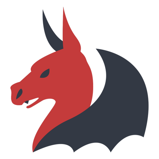 dragón rojo y negro Diseño PNG
