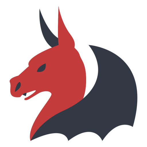 Dragão vermelho e preto Desenho PNG