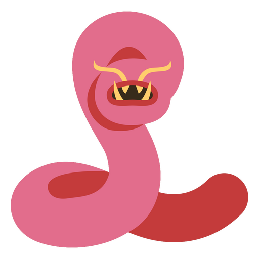 Pink snake PNG Design