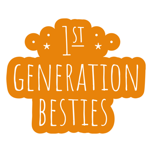 Diseño divertido de mejores amigas de primera generación Diseño PNG