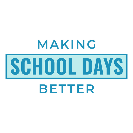 Making school days better PNG Design