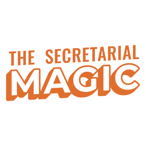 Das Sekretärinnen-Zitat mit magischer Orange PNG-Design