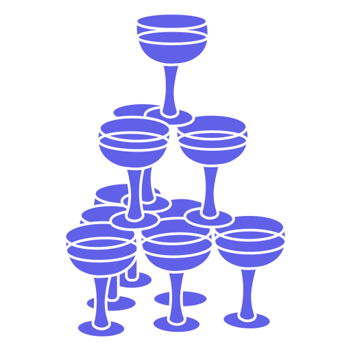 Wine glass tower PNG Design