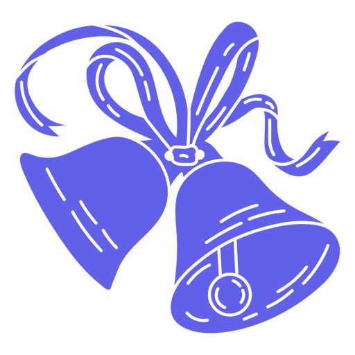 Blaue Glocke mit Seil PNG-Design