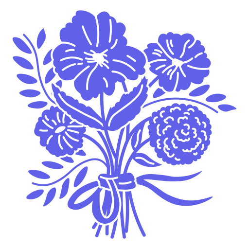 Blauer Blumenstrau? PNG-Design