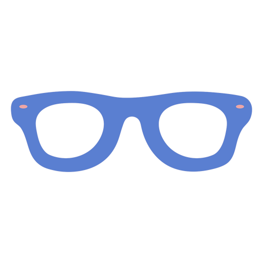 Blaue Brille flach PNG-Design