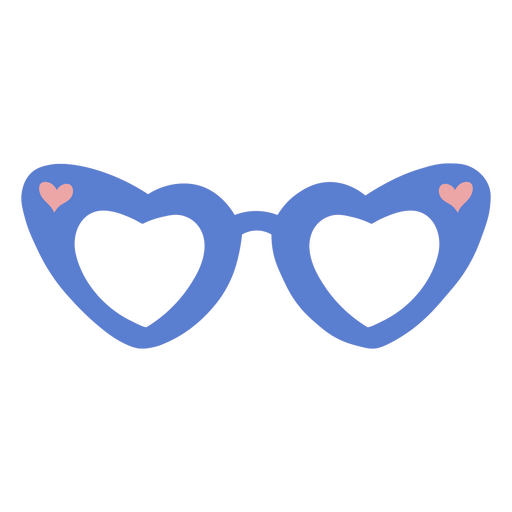 Design fofo de óculos em formato de coração Desenho PNG