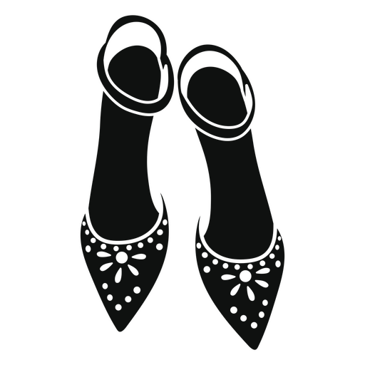 Design elegante de silhueta de sapato de salto alto Desenho PNG