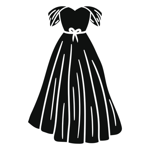 Elegante lange Kleidillustration PNG-Design