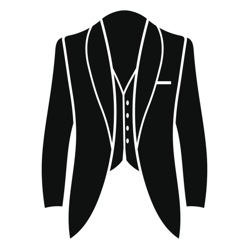 Black jacket with vest PNG Design