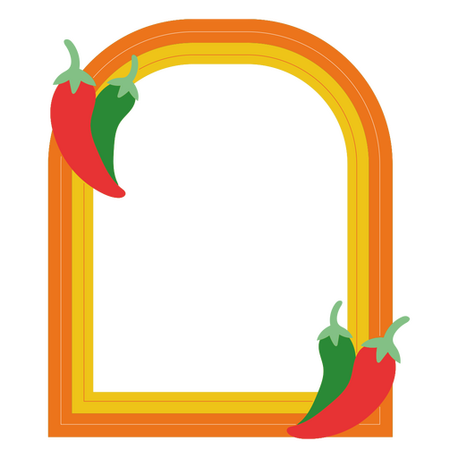 Pepper frame PNG Design