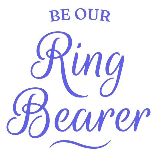 Be our ring bearer PNG Design