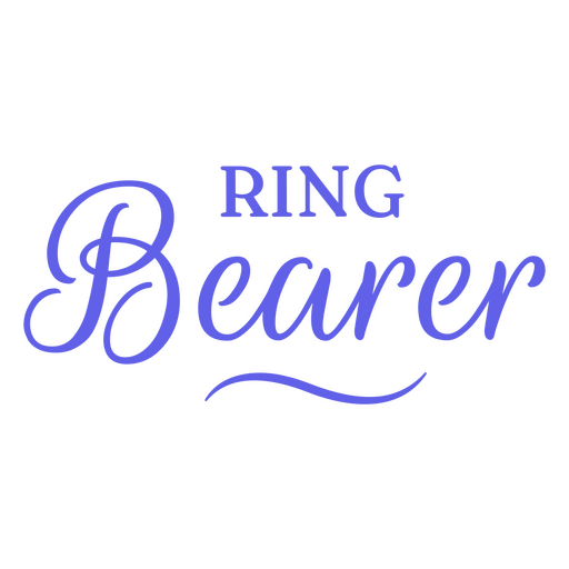 Ringträger blauer Schriftzug PNG-Design