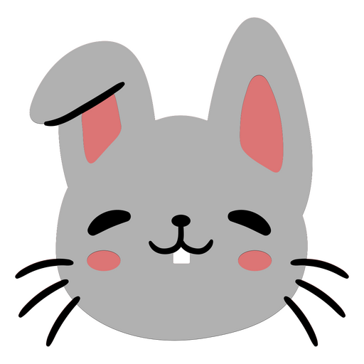 Cute bunny smile PNG Design