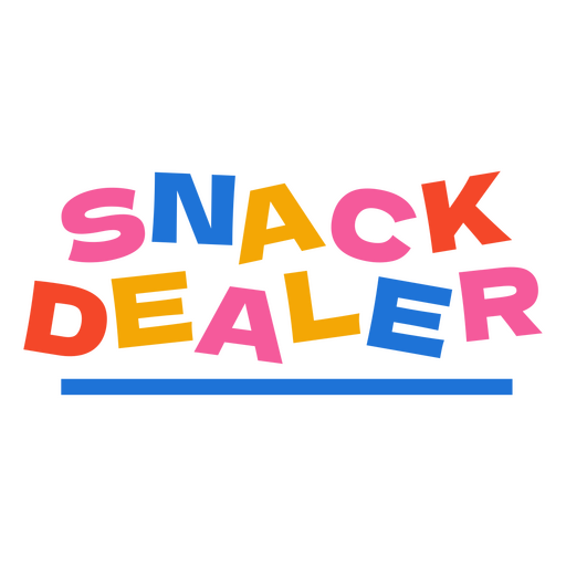 Snack dealer colorful quote PNG Design