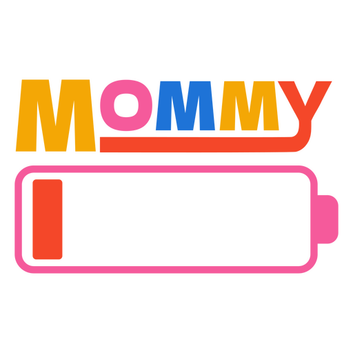 Mommy battery PNG Design