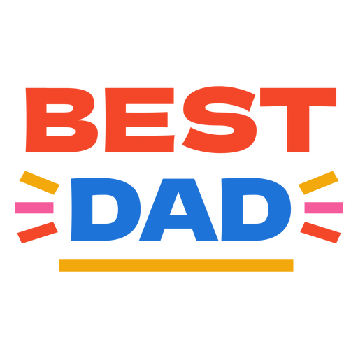 Best dad colorful quote PNG Design