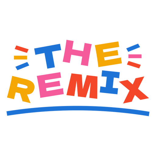 La cita colorida del remix. Diseño PNG
