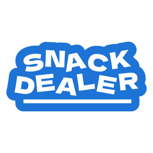 Snack dealer blue quote PNG Design