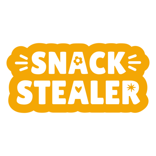 Snack Stealer gelbes Zitat PNG-Design