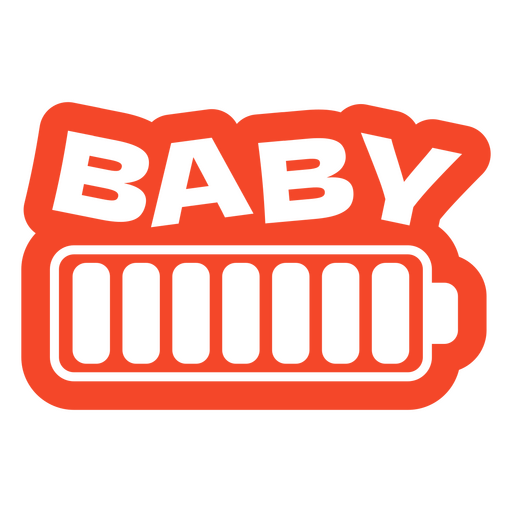 Baby battery sticker PNG Design