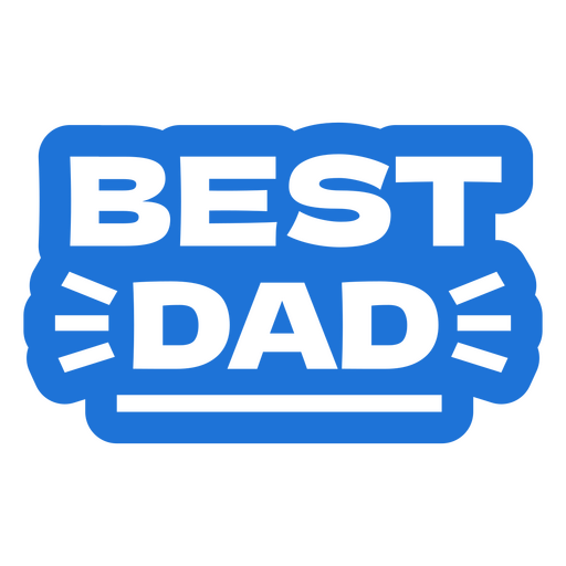 Bestes Papa-Blau-Zitat PNG-Design