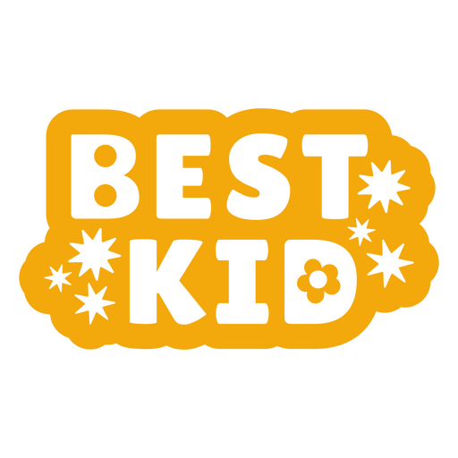 Best kid yellow quote PNG Design