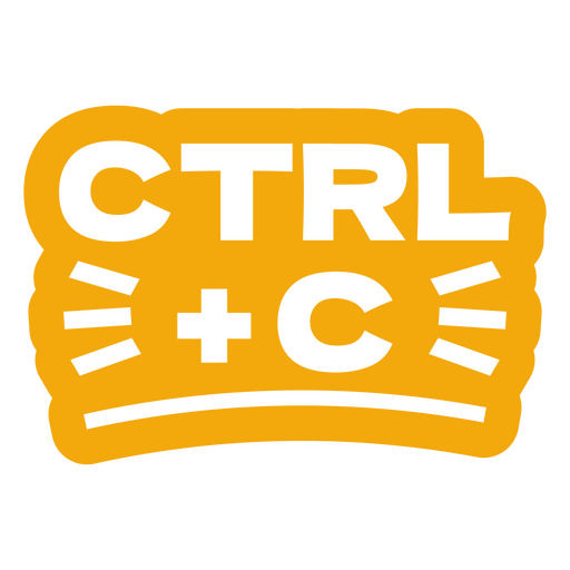 Ctrl + c citação amarela Desenho PNG