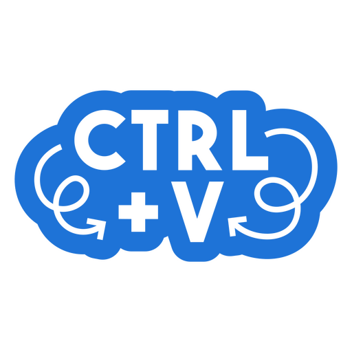 Design criativo de citação com Ctrl + V Desenho PNG