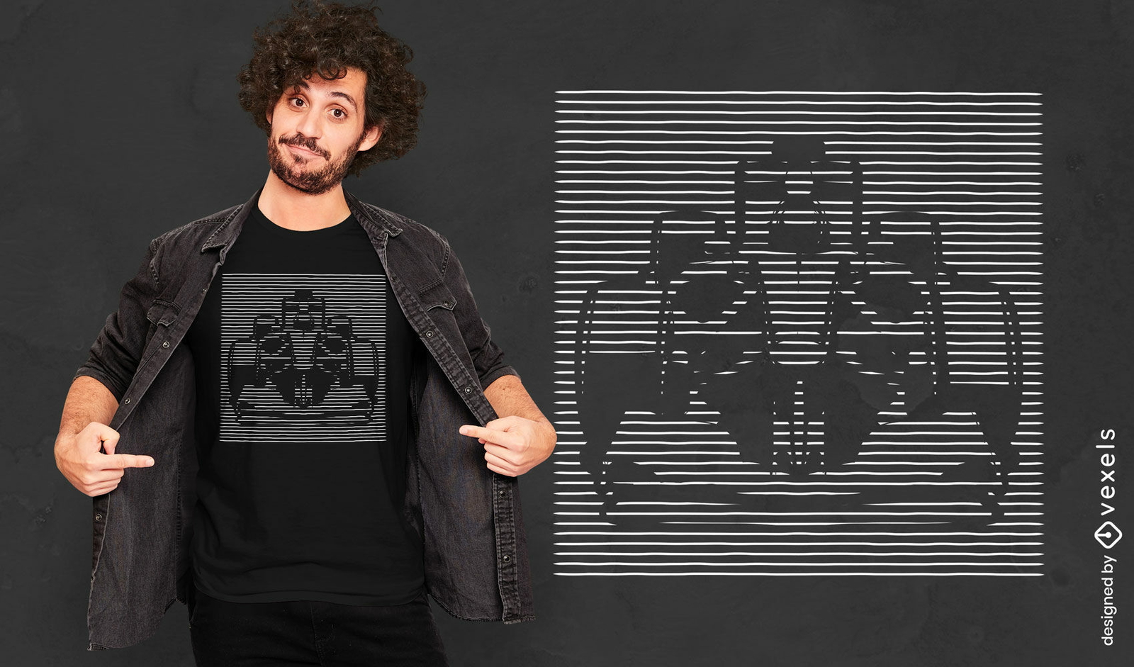 Diseño de camiseta de líneas de auto de F1.