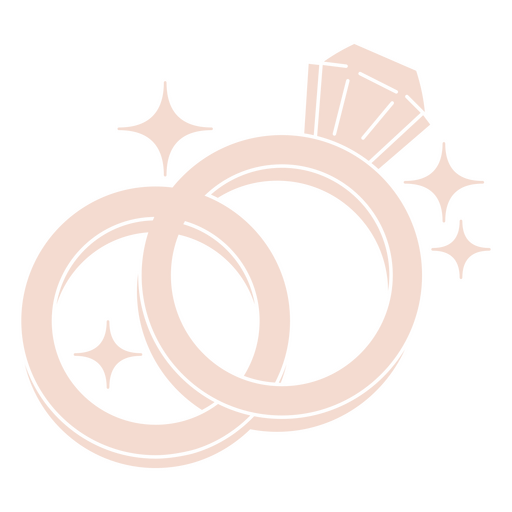 Conjunto de aliança de casamento Desenho PNG