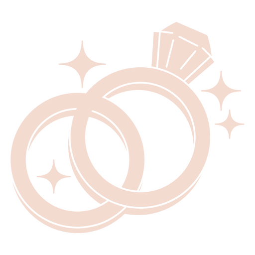 Conjunto de anillos de boda Diseño PNG