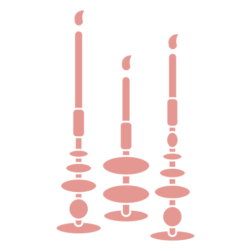 Pink candles PNG Design