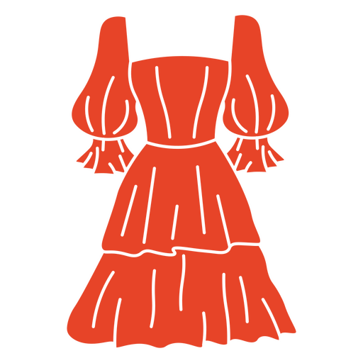 Red dress cut out PNG Design