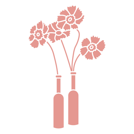 Ramo de flores rosa claro Diseño PNG
