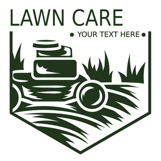 Lawn care green badge PNG Design