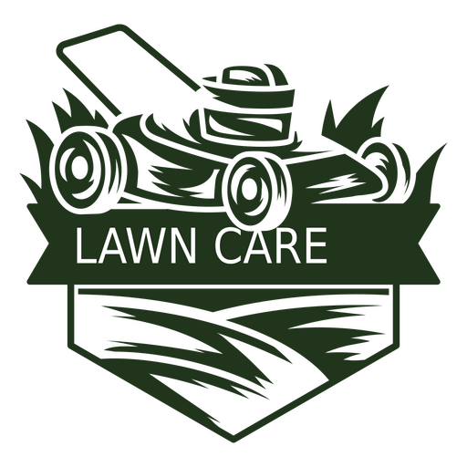 Grünes Logo für Rasenpflege PNG-Design
